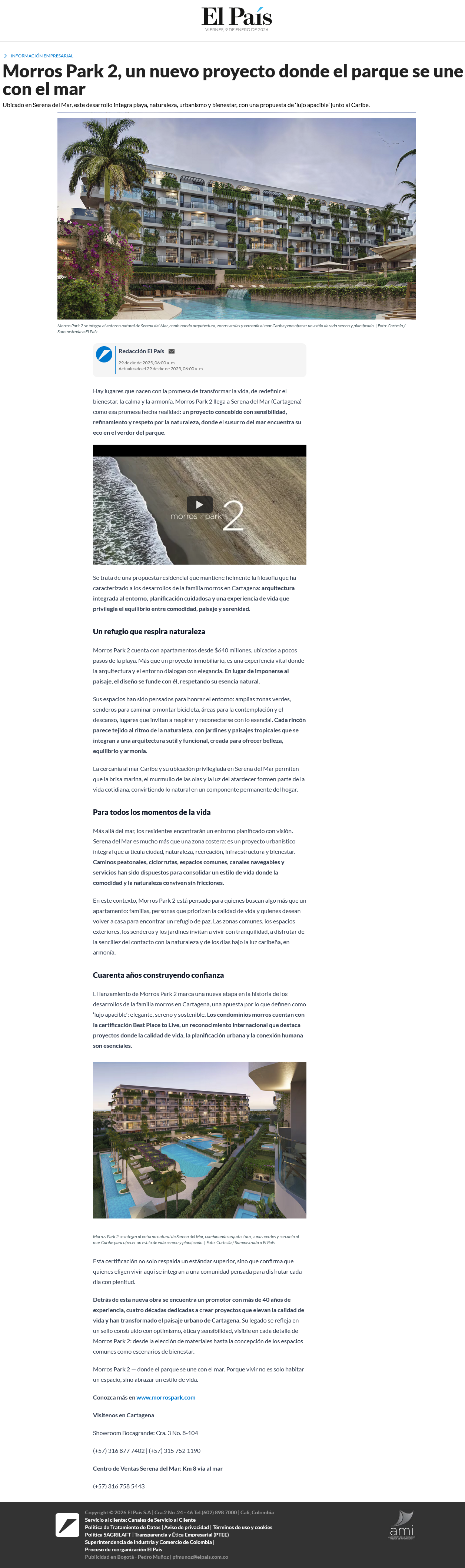 morros park 2, un nuevo proyecto donde el parque se une con el mar